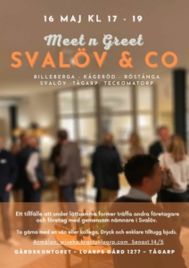 Svalöv & Co - Meet n Greet för företagare 16/5 kl 17-19
